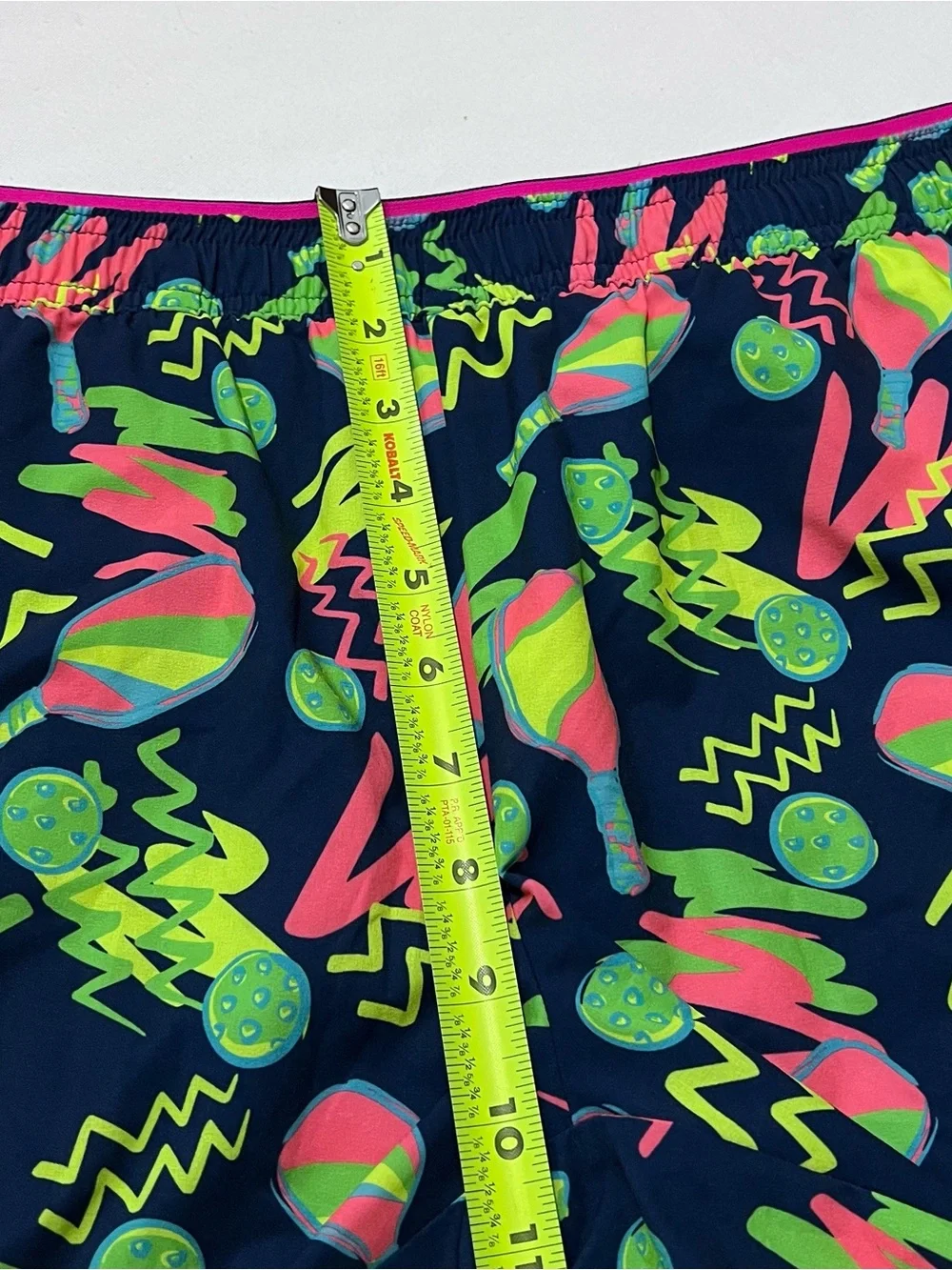 Chubbies Ultimate Training Shorts Neon Pickleball Print Lined 5.5” M